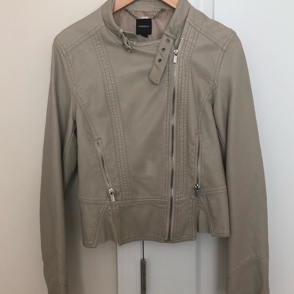 Express Vegan Leather Moto Jacket